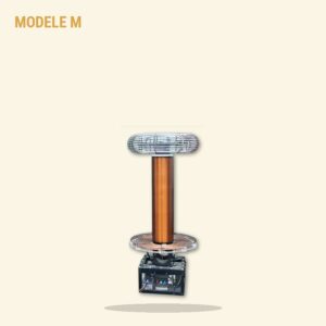 Bobine Tesla modèle M — visuel produit à l'échelle