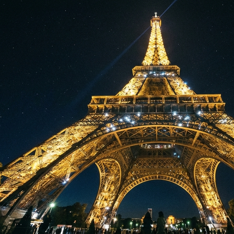 Première bobine Tesla en fonction sur la Tour Eiffel — 135 ans du monument